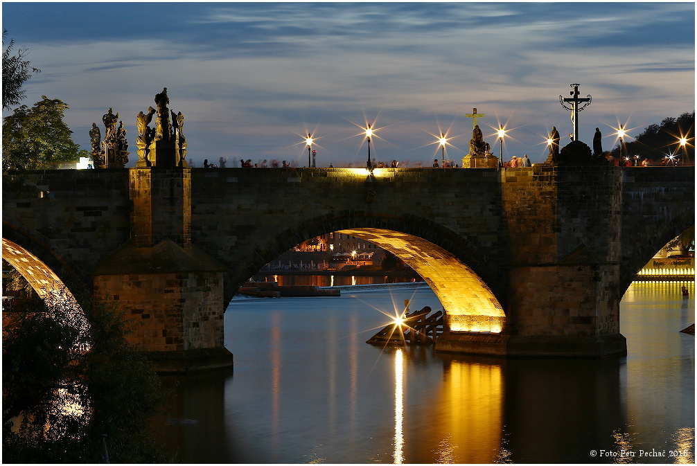 Noční Praha - Karlův most