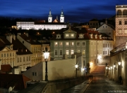 Noční Praha - premonstrátský klášter na Strahově | fotografie