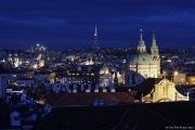 Noční Praha - vyhlídka od Pražského hradu | fotografie